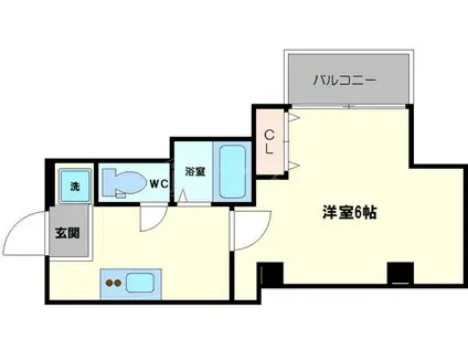 YAHATA西長堀(1K/2階)の間取り写真