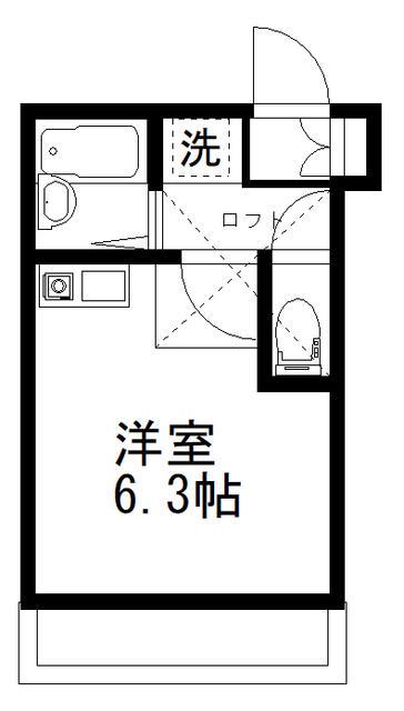 MISTY(ワンルーム/2階)の間取り写真