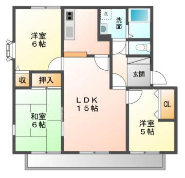 ユートピア20(3LDK/1階)の間取り写真
