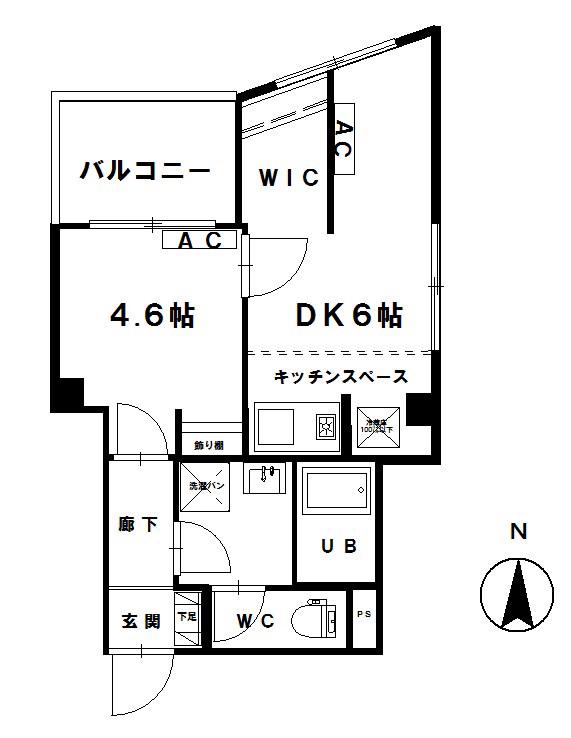クエスト(1DK/3階)の間取り写真