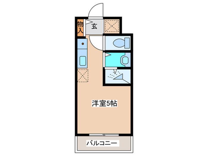 エスペラント(ワンルーム/1階)の間取り写真