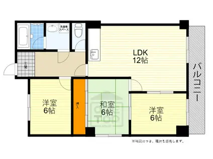 ヴィラ清和(3LDK/3階)の間取り写真