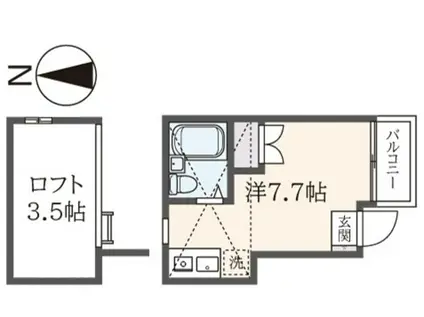 HSハイツ桜(ワンルーム/1階)の間取り写真