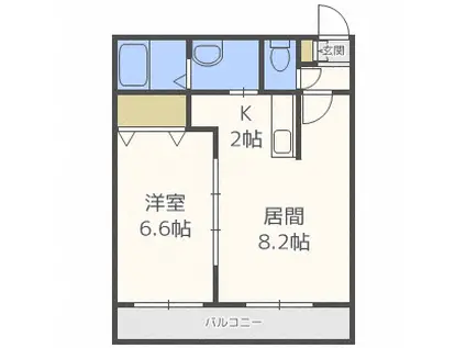 ジュビリー(1LDK/3階)の間取り写真