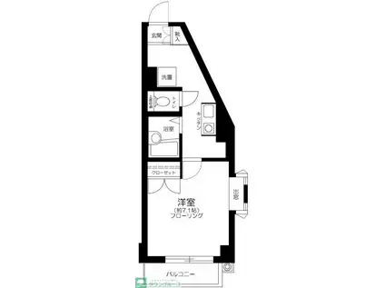 メインステージ永福町(1K/2階)の間取り写真