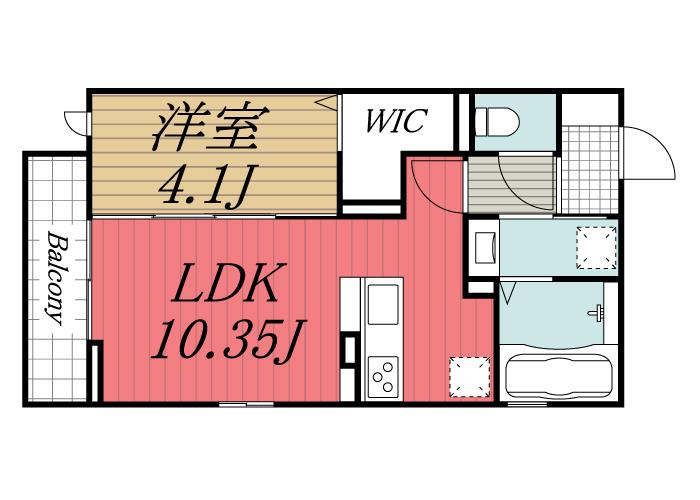 リーブル(1LDK/1階)の間取り写真