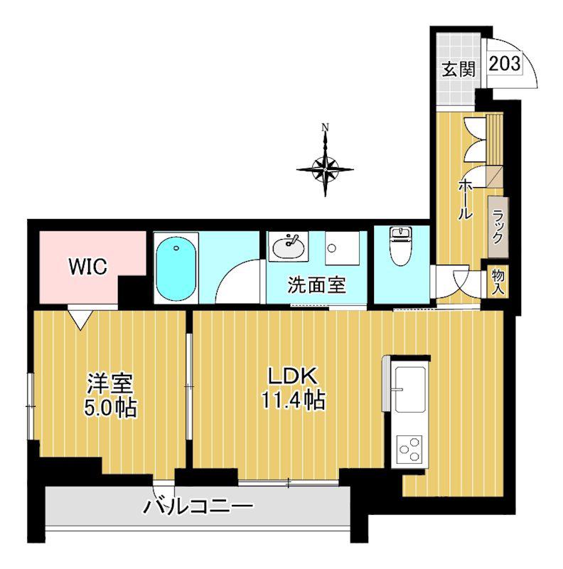 クラリエール(1LDK/3階)の間取り写真