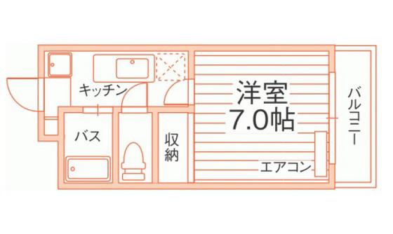 リュミエール(1K/3階)の間取り写真