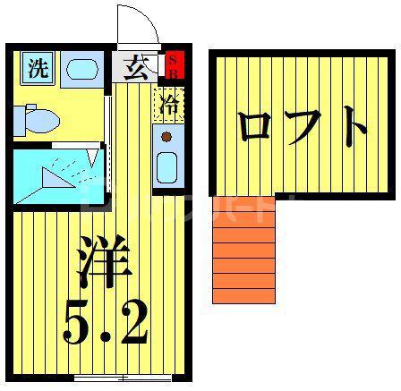 ラヴィ新小岩(ワンルーム/2階)の間取り写真