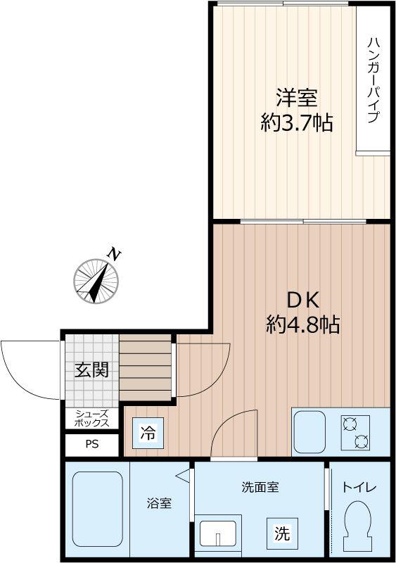 VINOSITY柏(1DK/3階)の間取り写真