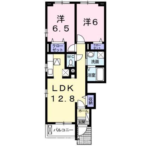 サンリット(2LDK/1階)の間取り写真