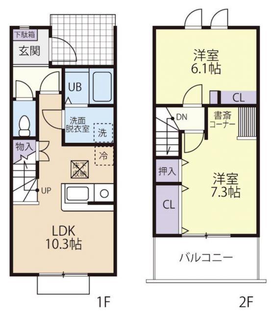 ADVANCE(2LDK/1階)の間取り写真