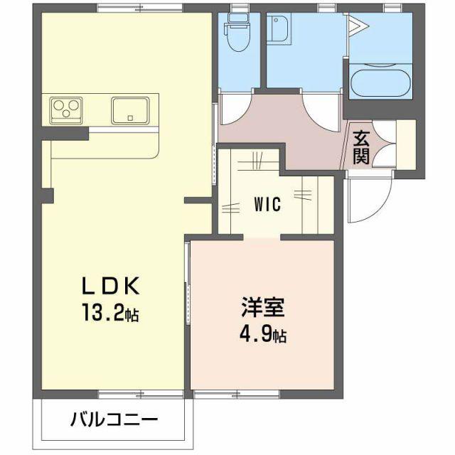 フォーレスENDO A(1LDK/1階)の間取り写真