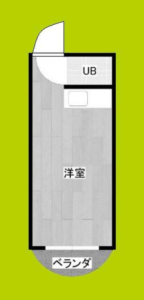 桜ノ宮シティハイツ(ワンルーム/4階)の間取り写真