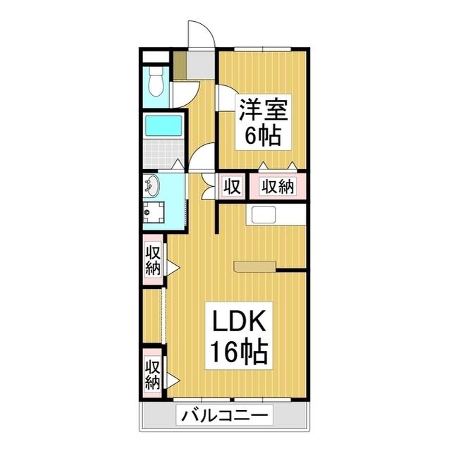 SURPLUS THREEハイマート明金A(1LDK/2階)の間取り写真