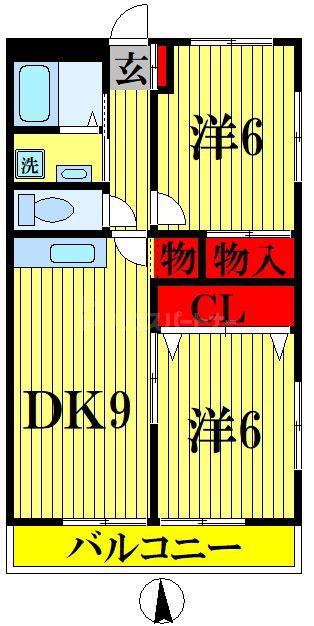 メイゾン松原(2DK/3階)の間取り写真