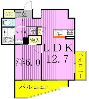 BRILLIANTVIEWCENTRALPARK ブリリアントビュー(1LDK/5階)の間取り写真