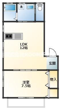S・TハイツII(1LDK/2階)の間取り写真