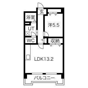 レジデンス野村(1LDK/1階)の間取り写真