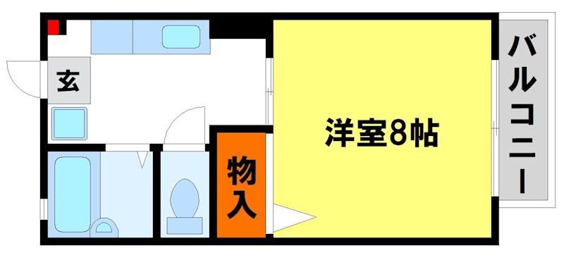 セフィラ学園通(1K/2階)の間取り写真