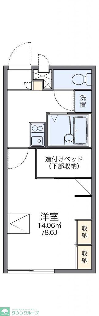 レオパレスネレイドII(1K/2階)の間取り写真