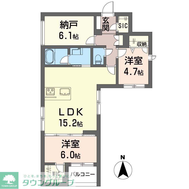 メゾン セルティア(2SLDK/1階)の間取り写真