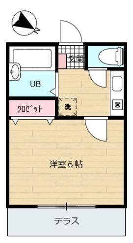 東武伊勢崎線 春日部駅 徒歩18分 2階建 築35年(1K/1階)の間取り写真