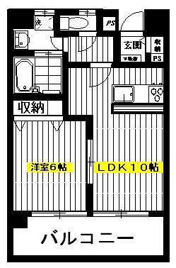 プリザーヴ中村橋(1LDK/5階)の間取り写真