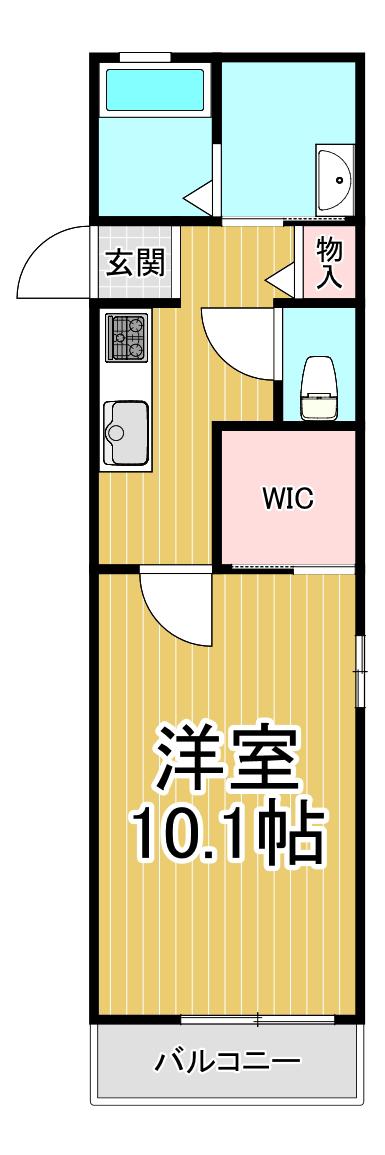 サンパレス武庫之荘(1K/2階)の間取り写真