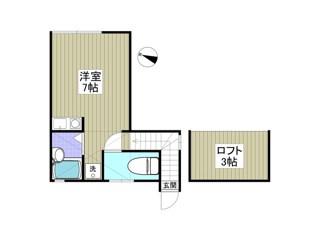 コートM&APART7(ワンルーム/2階)の間取り写真