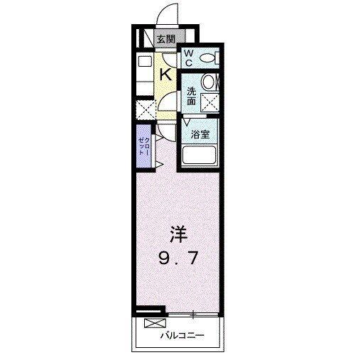 グラン ドミール(1K/3階)の間取り写真