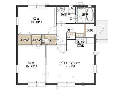 ヴィラージュコート宮前 A棟(2LDK/1階)の間取り写真