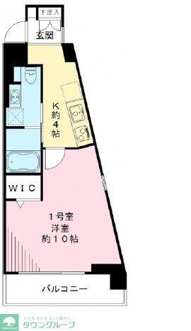 WIN BELL 仙川 ウィンベルセンガワ(1K/2階)の間取り写真