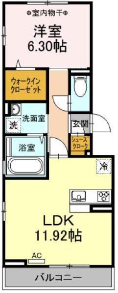 ルミエール1(1LDK/3階)の間取り写真