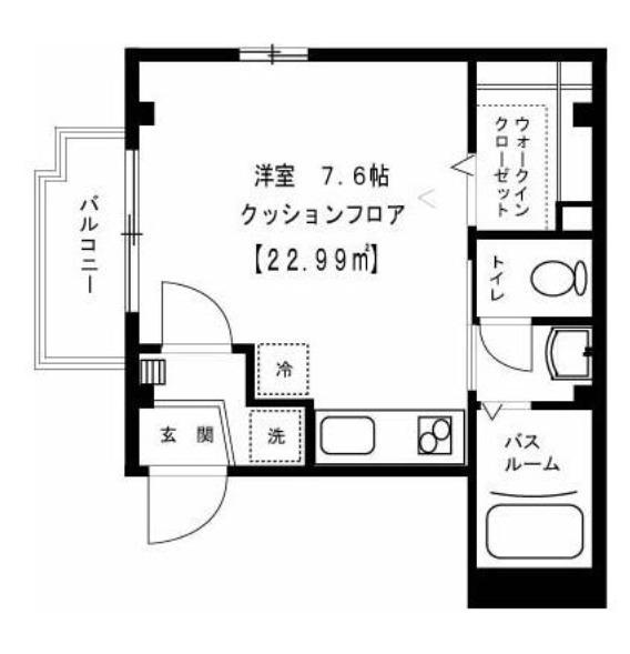 メゾンベレーザ(ワンルーム/3階)の間取り写真