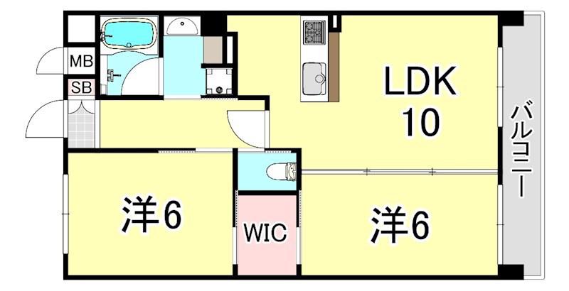 FRASE・BUONA - フラゼ・ヴァーナ(2LDK/3階)の間取り写真