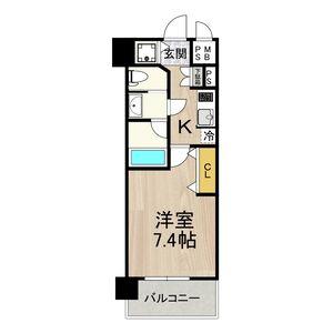 セノアタワー泉(1K/9階)の間取り写真