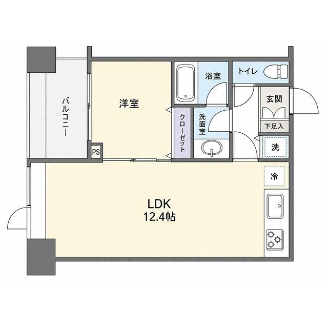 エルフレア駒沢(1LDK/6階)の間取り写真