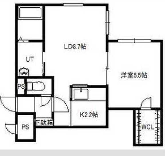KOKOMO南8条(1LDK/3階)の間取り写真