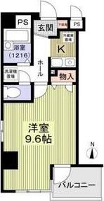 江坂OMパレス(1K/8階)の間取り写真