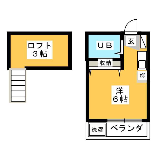 パストラルタマ(ワンルーム/2階)の間取り写真