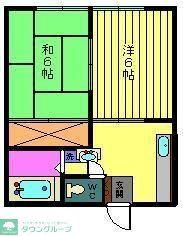 サンシティー榎本(2DK/1階)の間取り写真