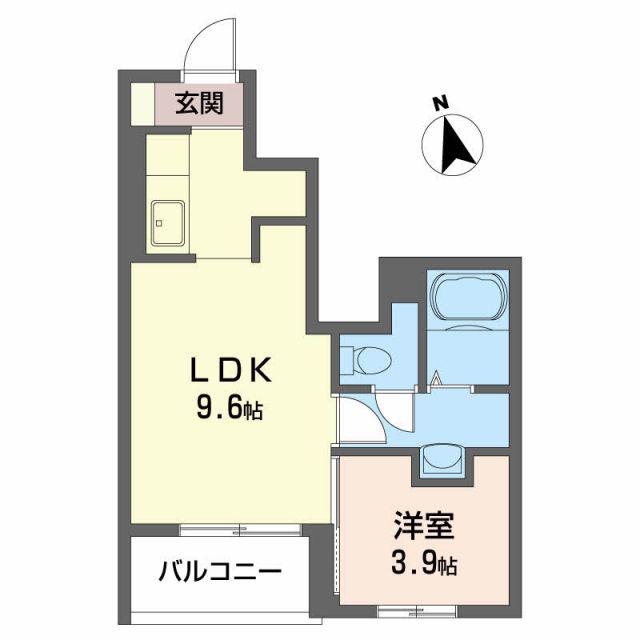 プリマヴェーラ(1LDK/1階)の間取り写真
