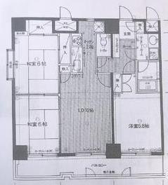ダイアパレス宝町リージェント(3LDK/10階)の間取り写真