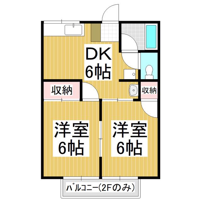 メモワールシャトレ A(2DK/1階)の間取り写真