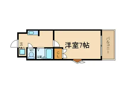 コスモコート大南(1K/3階)の間取り写真