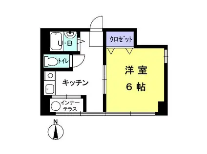 ブリッジビュー舞子(1K/3階)の間取り写真