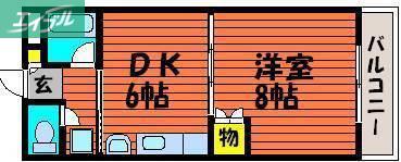 サンシャイン平田(1DK/3階)の間取り写真