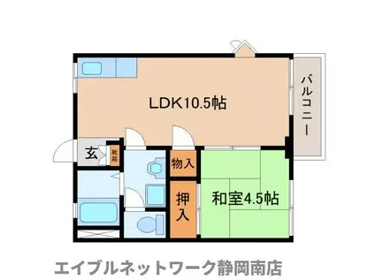 SAKYO大坪町A(1LDK/2階)の間取り写真