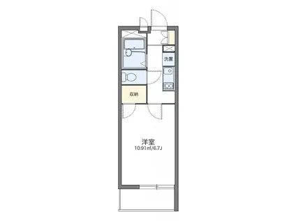 レオパレスサンライズ(1K/3階)の間取り写真